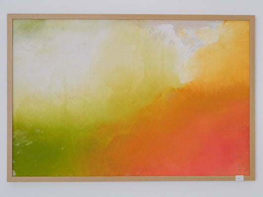 ABSTRACT GREEN AND ORANGE (original artwork)