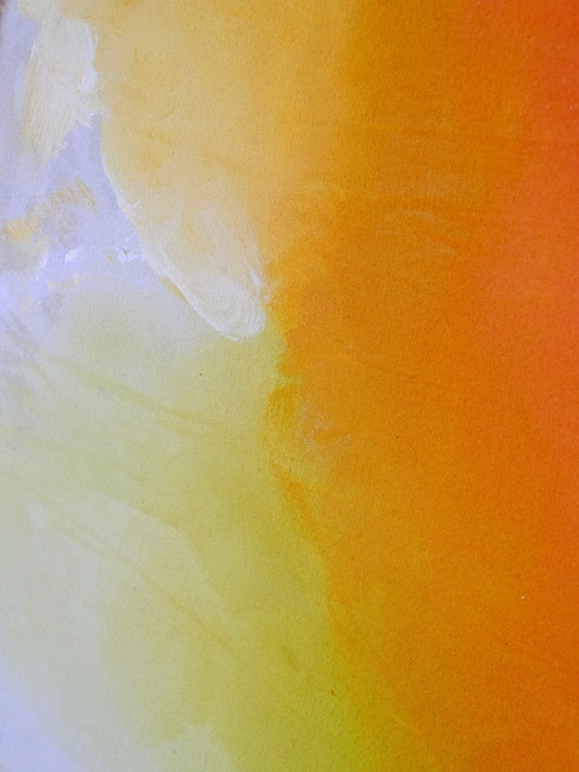 ABSTRACT GREEN AND ORANGE (original artwork)